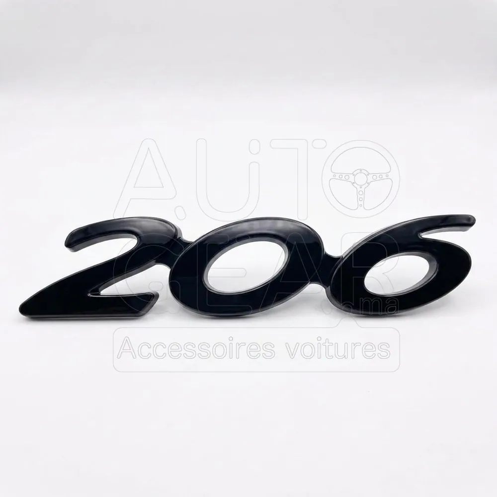 Emblème Chiffres Adhésifs Peugeot 206 Noir