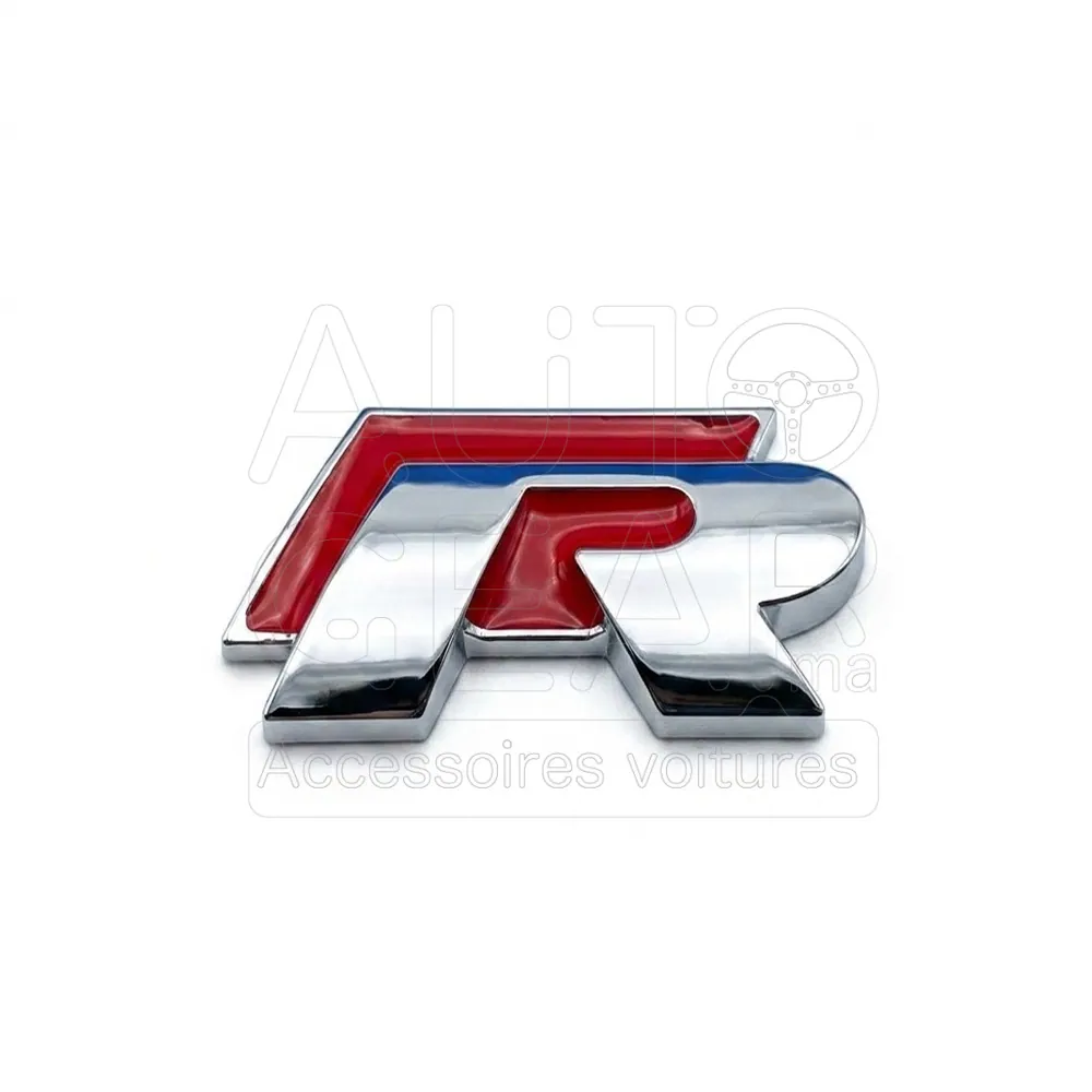 Emblème de Coffre R Line Chrome et Rouge pour Volkswagen