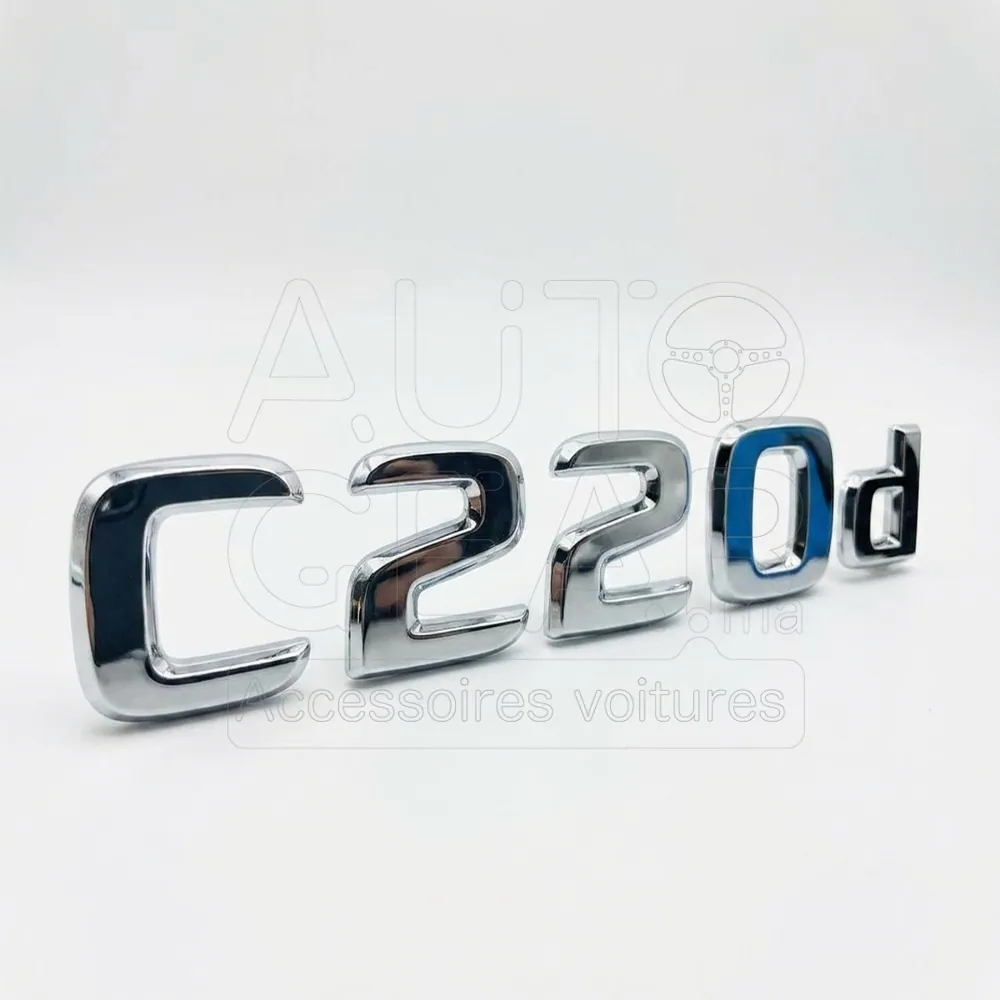 Emblème Mercedes-Benz C220d Chrome pour Classe C W206
