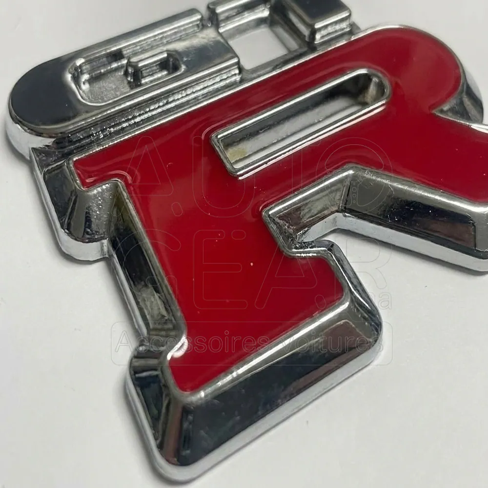 Emblème GT-R Rouge et Chrome pour Nissan vue 3