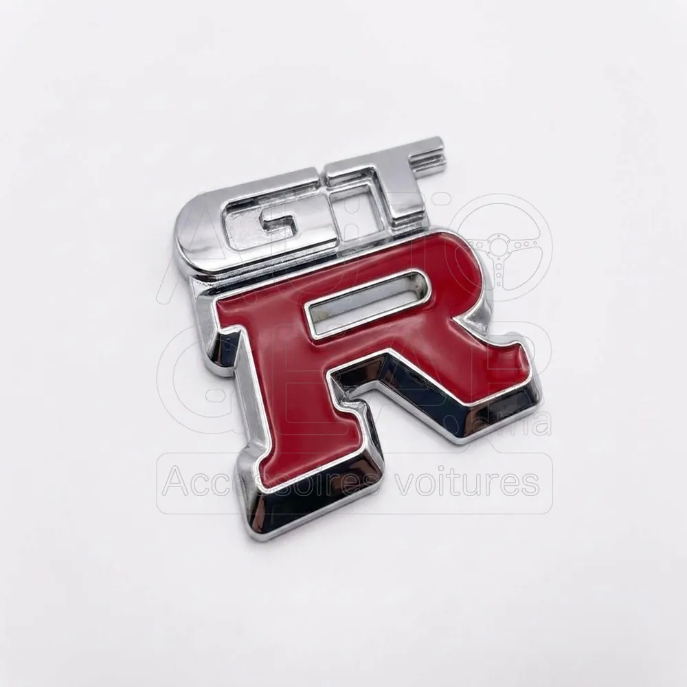 Emblème GT-R Rouge et Chrome pour Nissan