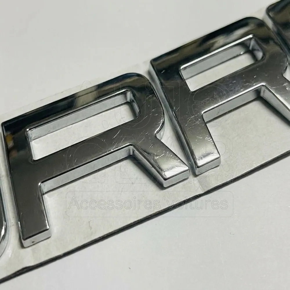 Emblème Lettres CUPRA Chrome Silver Métal vue 3