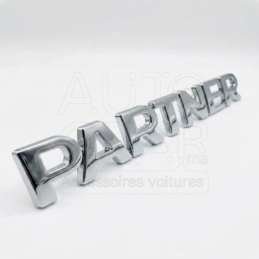 Emblème Lettres Peugeot Partner Inox Chrome