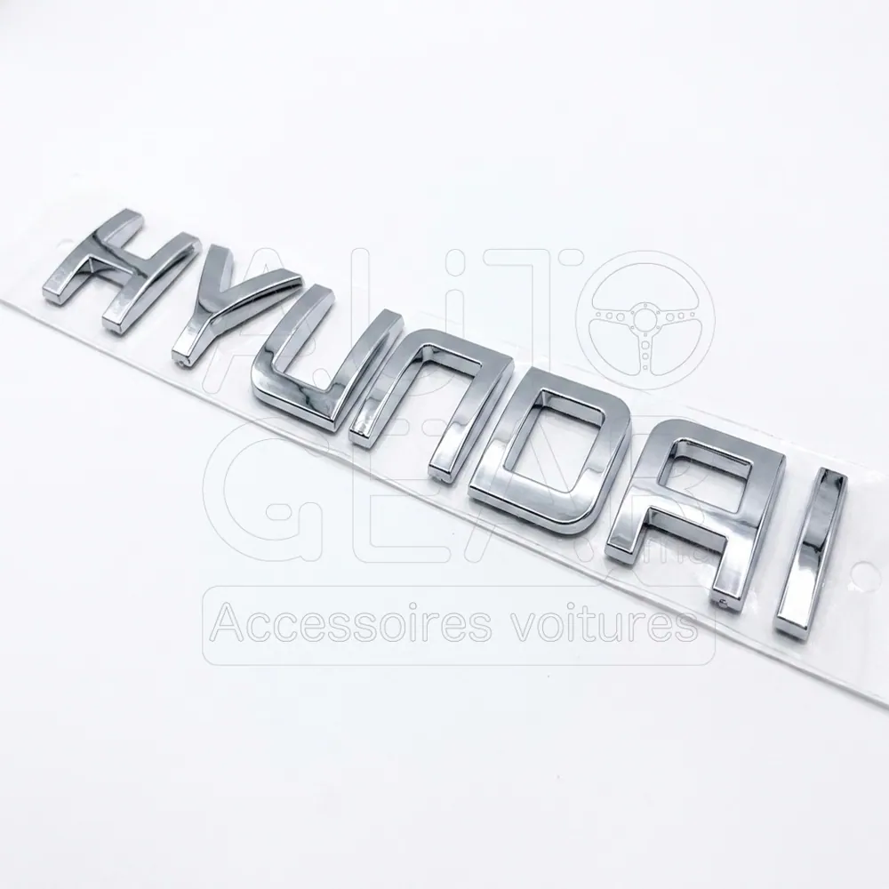 Emblème Lettres Hyundai Chrome