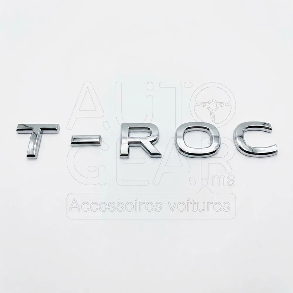 Emblème Lettres T-Roc Chrome pour Volkswagen