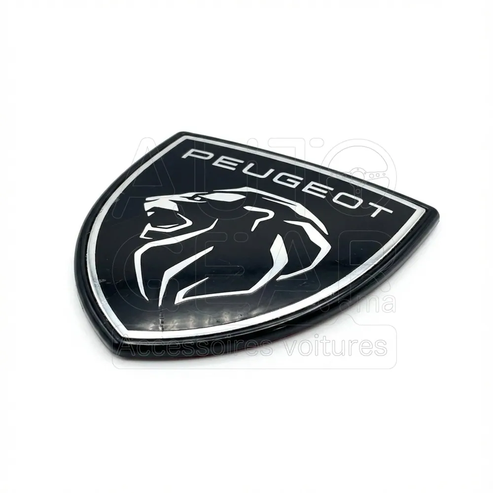 Emblème Logo Peugeot Noir et Argent
