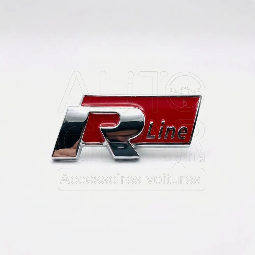 Emblème R Line Chrome et Rouge pour Volkswagen