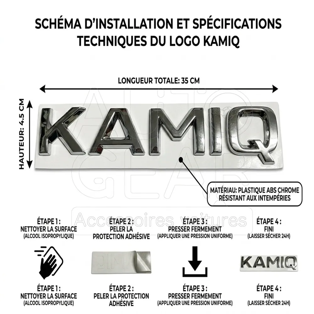 Emblème Skoda Kamiq Chrome vue 4