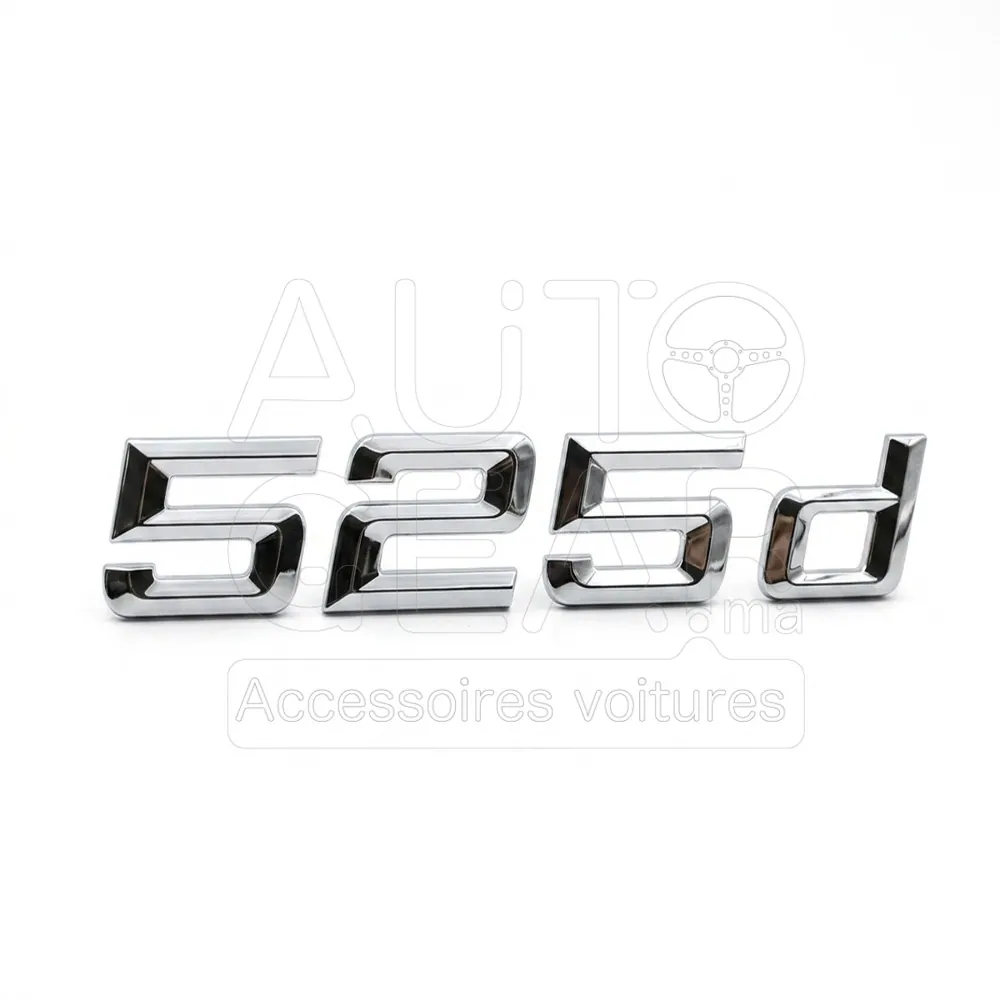 Emblèmes de Voiture 525d Chromés et Noirs pour BMW Série 5