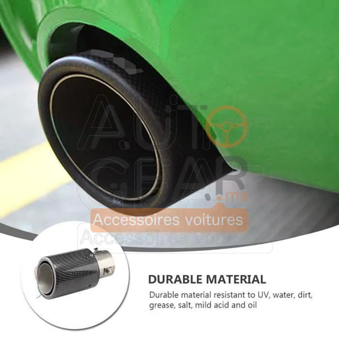 Embout d'Échappement Carbone Brillant avec LED vue 4