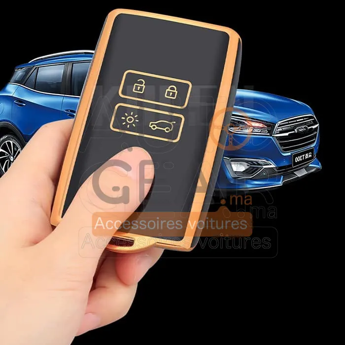 Étui de Clé TPU 4 Boutons pour Renault Duster, Koleos, Kadjar, Megane vue 2