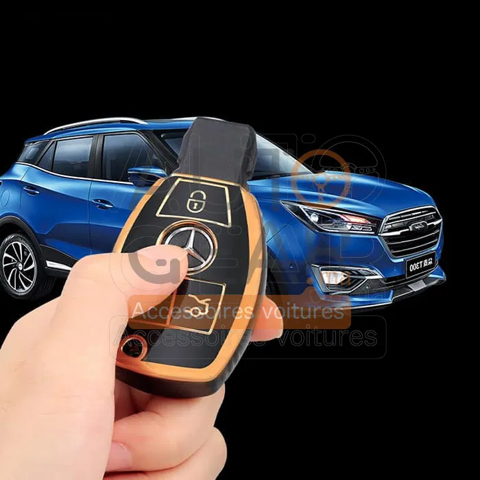 Étui de Clé Mercedes-Benz en TPU à 3 Boutons vue 2
