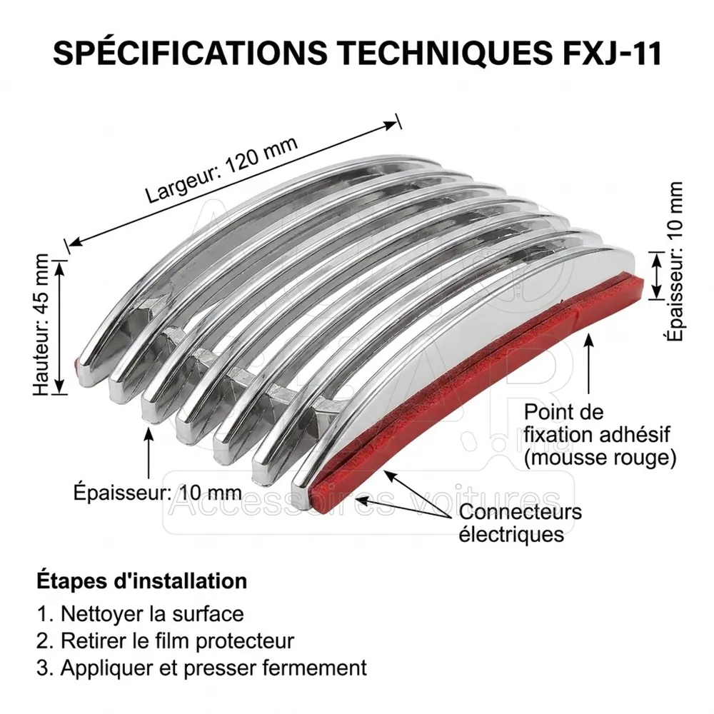 Grilles de Clignotant Décoratives Universelles FXJ-11 vue 4