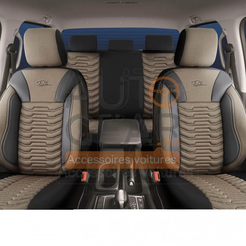 Housses de Siège Voiture Tissu Panda Série Paris (Jeu Complet) vue 2