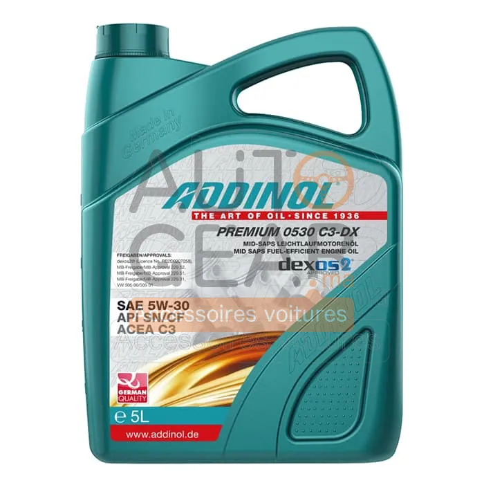Huile Moteur ADDINOL Premium 5W-30 C3-DX Dexos2 5L