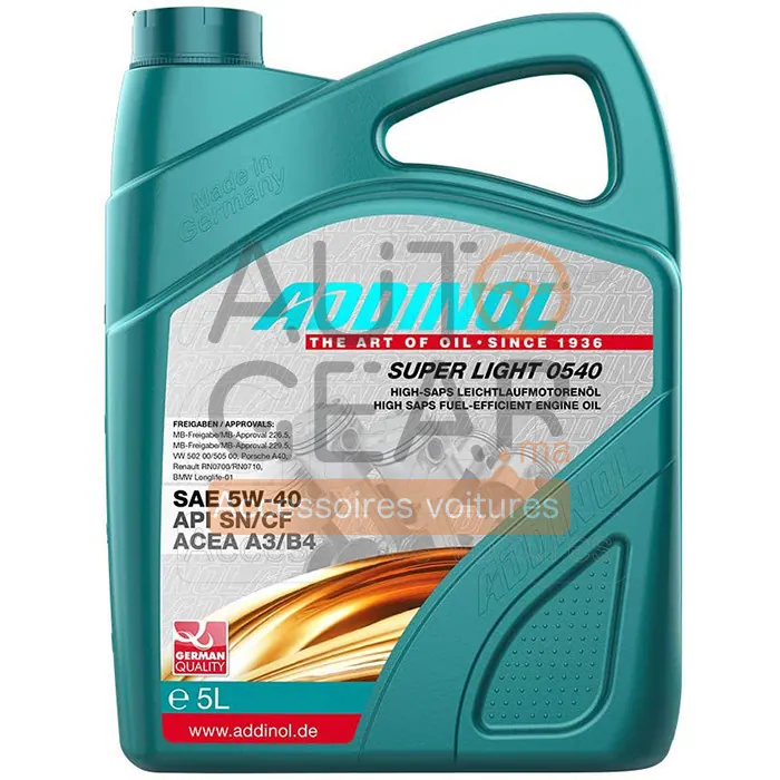 Huile Moteur ADDINOL Super Light 5W-40 5L