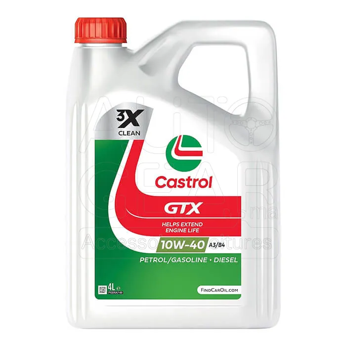Huile Moteur Castrol GTX 3X Clean 10W40 5L