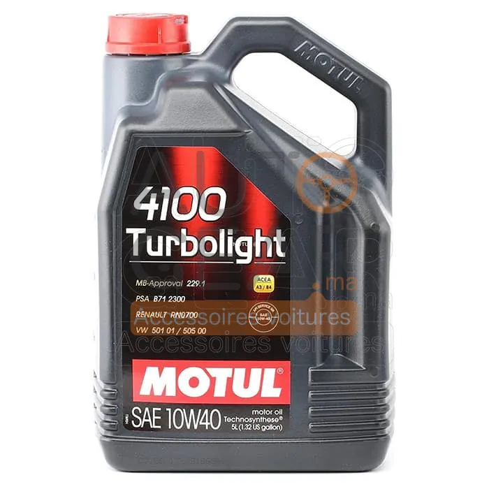 Huile Moteur Motul 4100 Turbolight 10W-40 5L