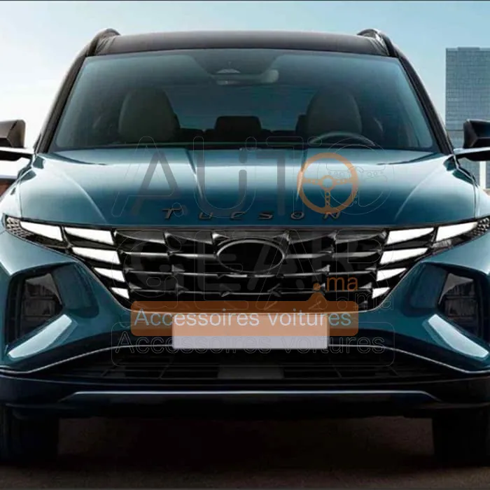 Hyundai Tucson Logo Emblème en Lettres Coffre Chrome et Noir vue 4