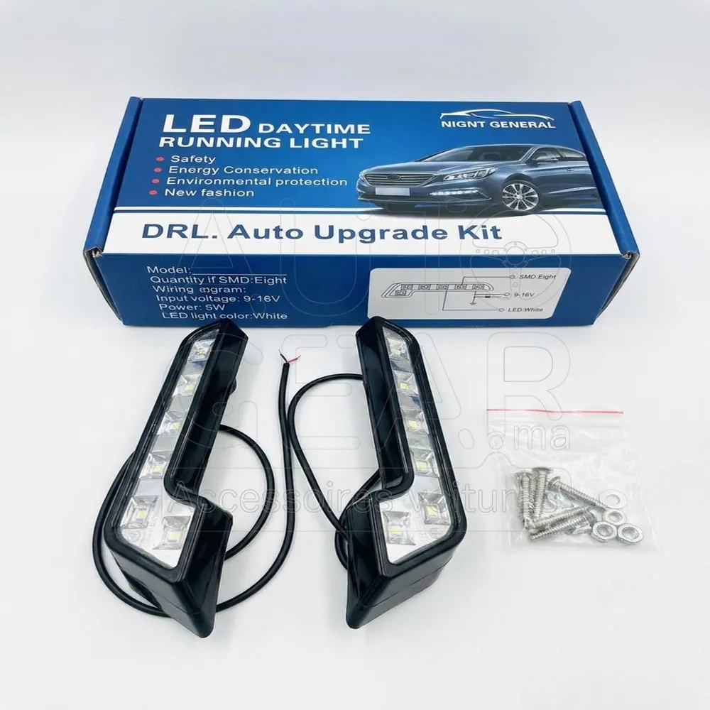 Kit Feux de Jour LED DRL Multi-Voltage Multi-Puissance
