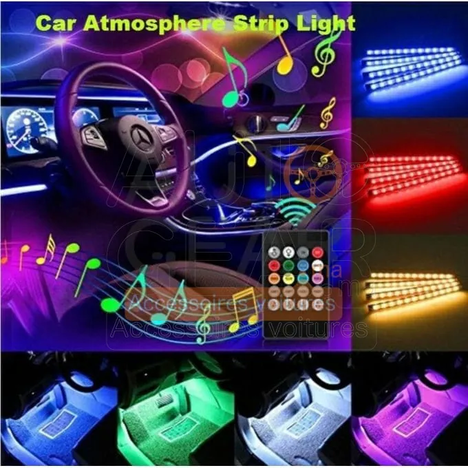 Bande LED Musicale Décorative Flexible pour Voiture