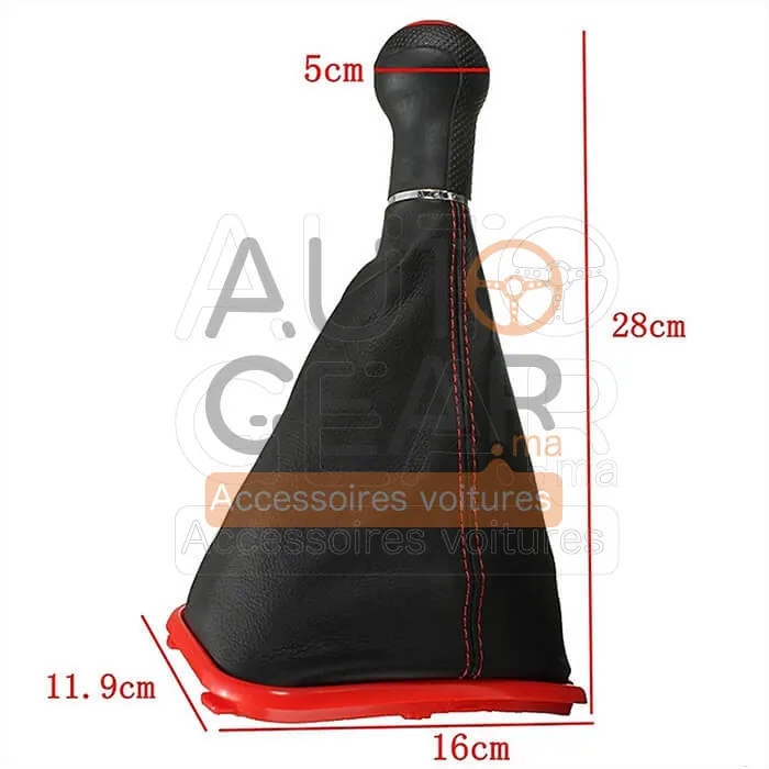 Pommeau de Levier de Vitesse Rouge Volkswagen Golf 4 (5 Vitesses) vue 4