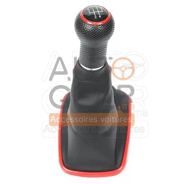 Pommeau de Levier de Vitesse Rouge Volkswagen Golf 4 (5 Vitesses) vue 2