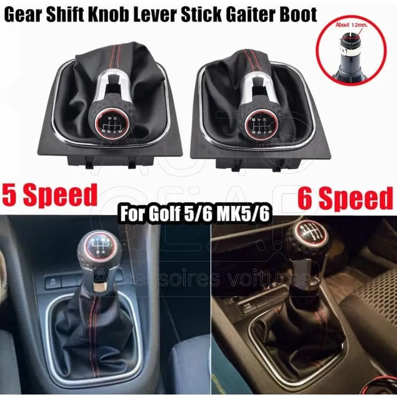 Levier de Vitesse Volkswagen Golf 5/6 GTI GTD R32 R20 2004-2013 vue 2