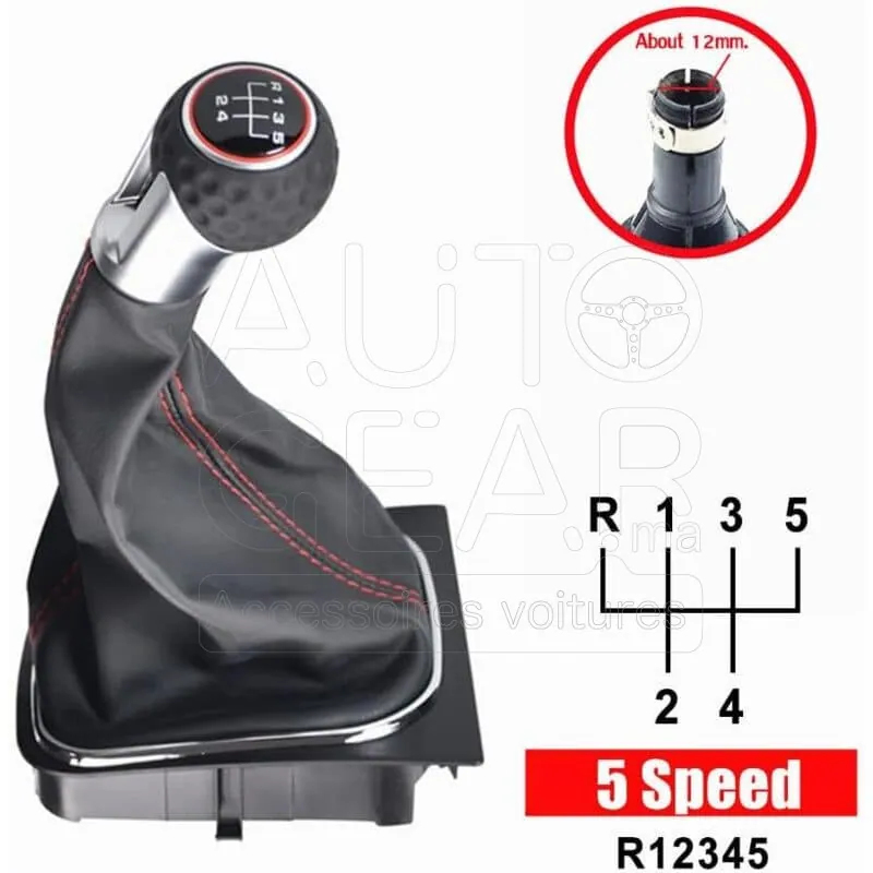 Levier de Vitesse Volkswagen Golf 5/6 GTI GTD R32 R20 2004-2013 vue 3