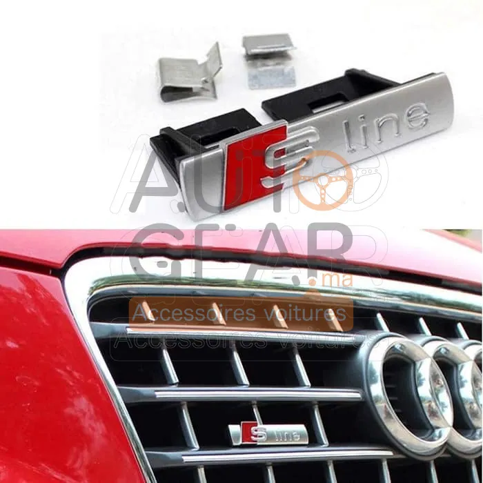 Logo Emblème de Calandre Audi S Line