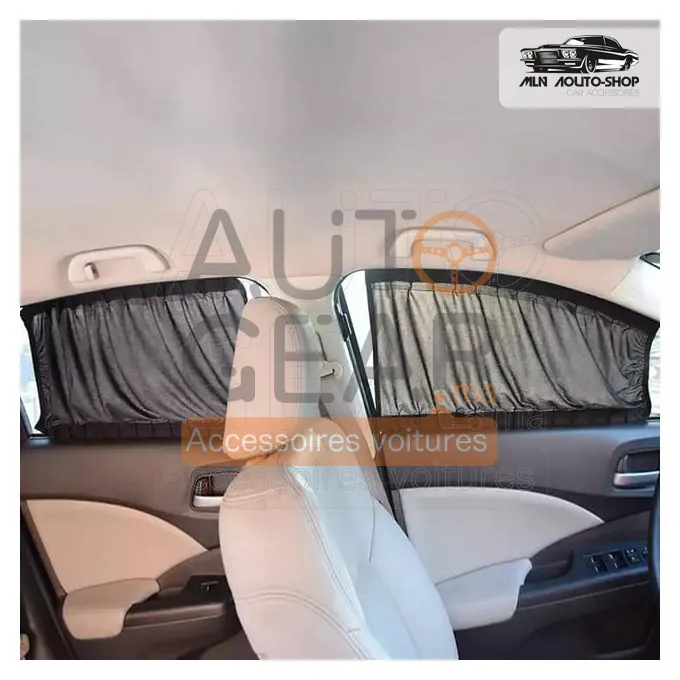 Lot de 2 Rideaux Pare-Soleil pour Vitres de Voiture