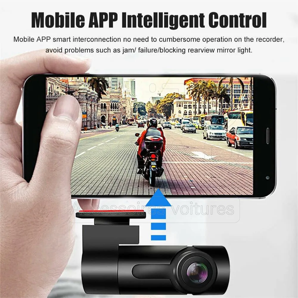 Mini Dashcam Voiture 1080P Full HD WiFi Vision Nocturne vue 2