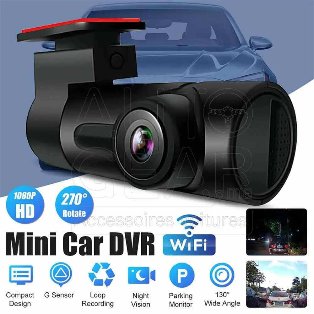 Mini Dashcam Voiture 1080P Full HD WiFi Vision Nocturne