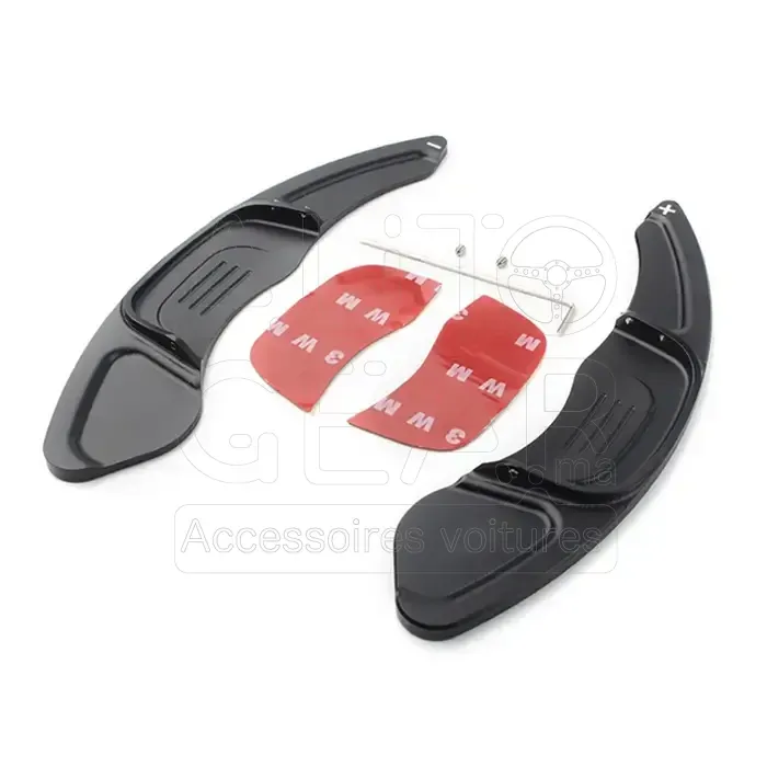Palette au Volant Volkswagen Golf 7 Noire vue 2