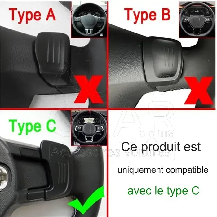 Palette au Volant Volkswagen Golf 7 Bleue vue 4