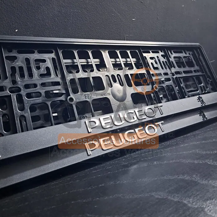 Support de Plaque d'Immatriculation 3D Peugeot vue 3