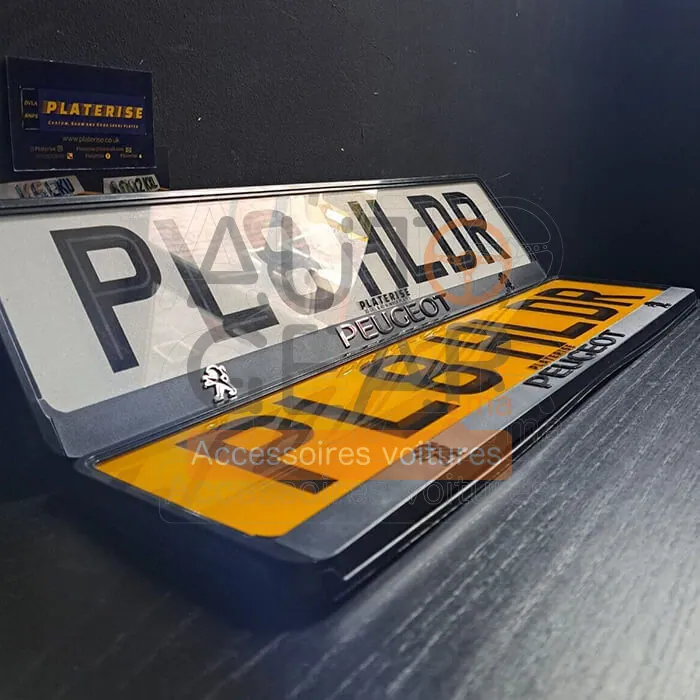 Support de Plaque d'Immatriculation 3D Peugeot vue 4