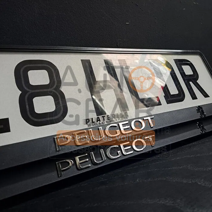 Support de Plaque d'Immatriculation 3D Peugeot