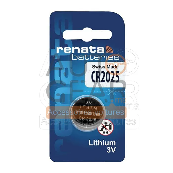 Pile Bouton Lithium Renata CR2025 / DL2025 3V