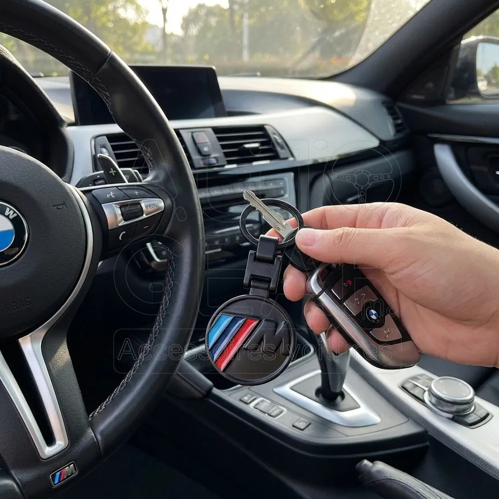 Porte-clé BMW M Performance Noir Mat avec Logo M vue 2