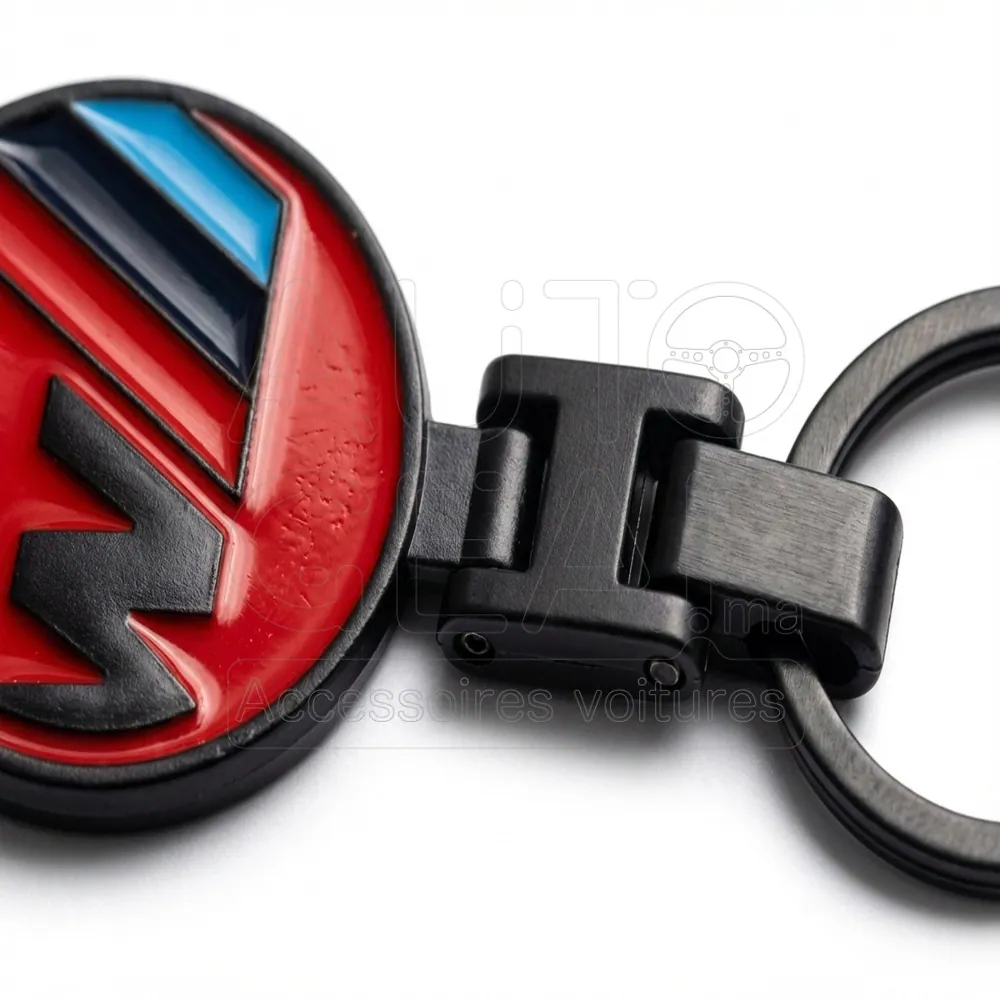 Porte-clé BMW M Performance Rouge et Noir vue 3