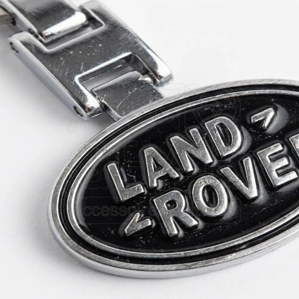 Porte-clé Land Rover Métal Argent et Noir vue 3