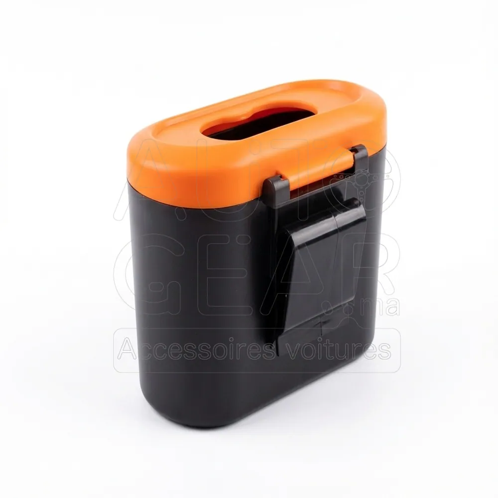 Poubelle de Voiture avec Clip Noir et Orange