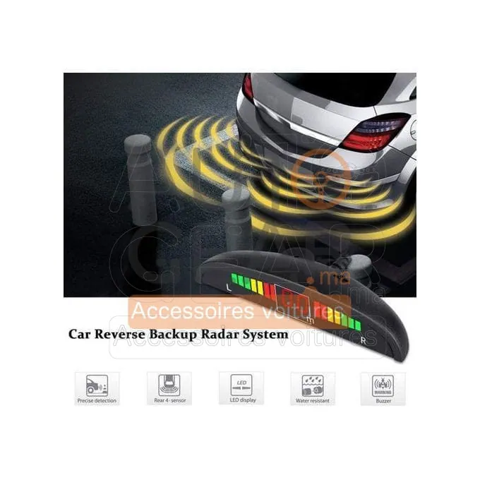 Radar de Recul Sonore 4 Capteurs LED DC12V