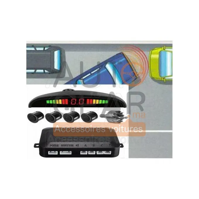 Radar de Recul Sonore 4 Capteurs LED DC12V vue 2