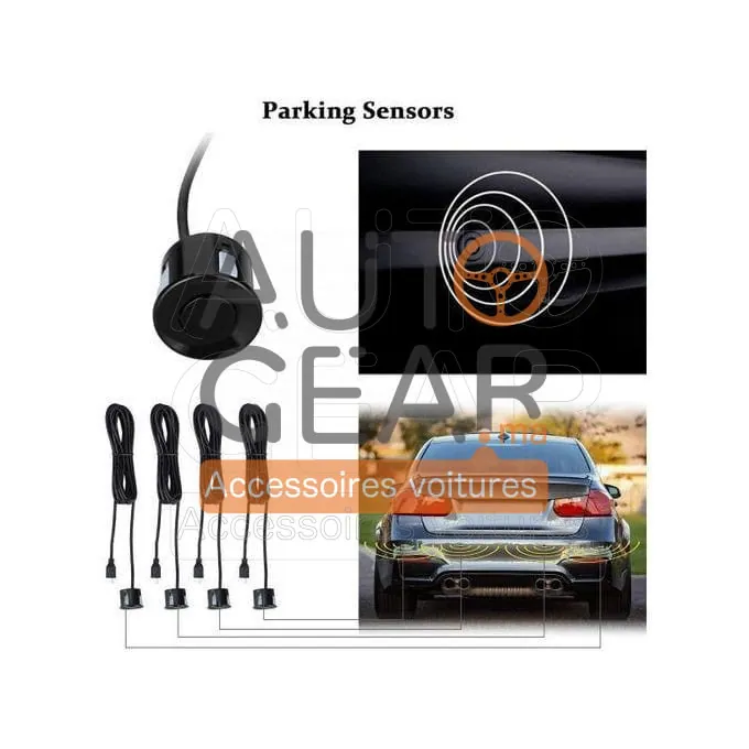 Radar de Recul Sonore 4 Capteurs LED DC12V vue 4