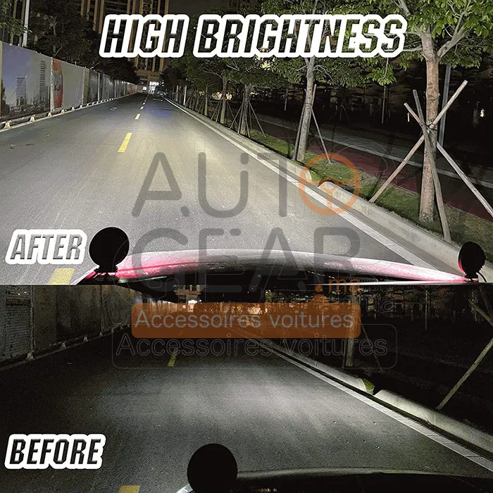 Phares LED Ronds Antibrouillard Offroad 12cm (Lot de 2) 112W vue 3