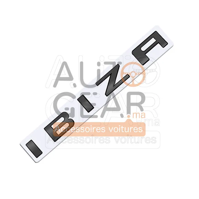 Seat Ibiza Logo Emblème en Lettres Chrome et Noir vue 2