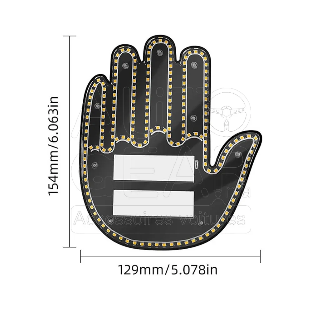 Sticker LED Vitre Arrière Animation Humoristique Télécommandée vue 4