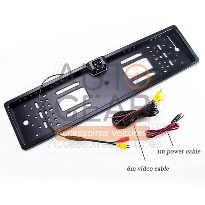 Support de Plaque d'Immatriculation avec Caméra de Recul LED vue 3